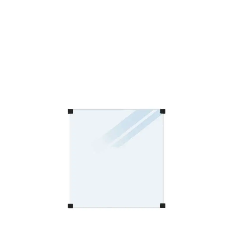 Glasplaat - Gehard mat glas 8,76 mm tbv ronde palen (90 x 91 cm) Lage Kosten