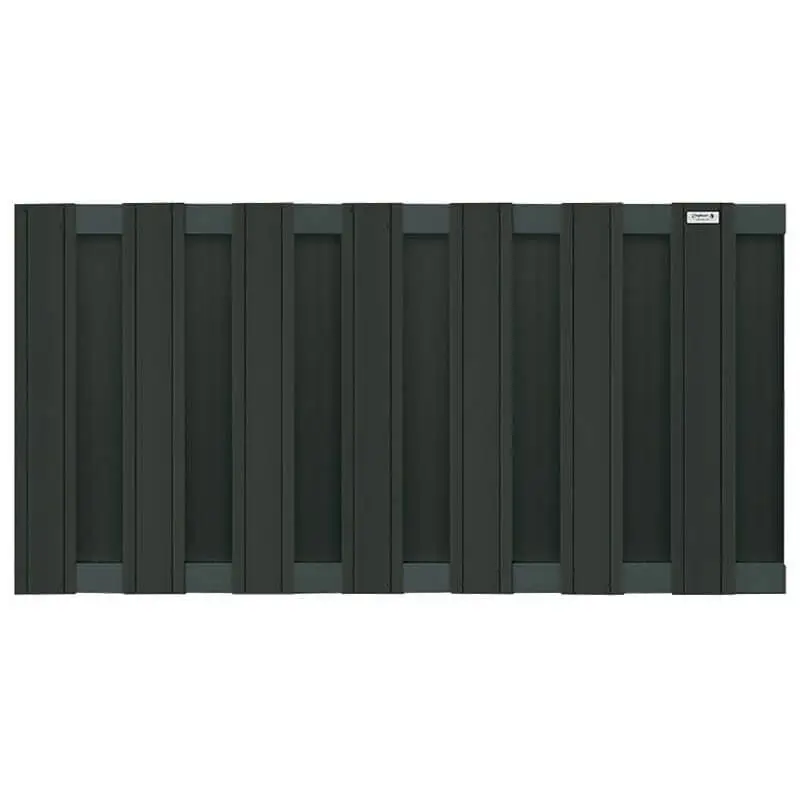 Schutting composiet laag Design antraciet met antraciet aluminium frame (180 x 93 cm) Koop Vandaag