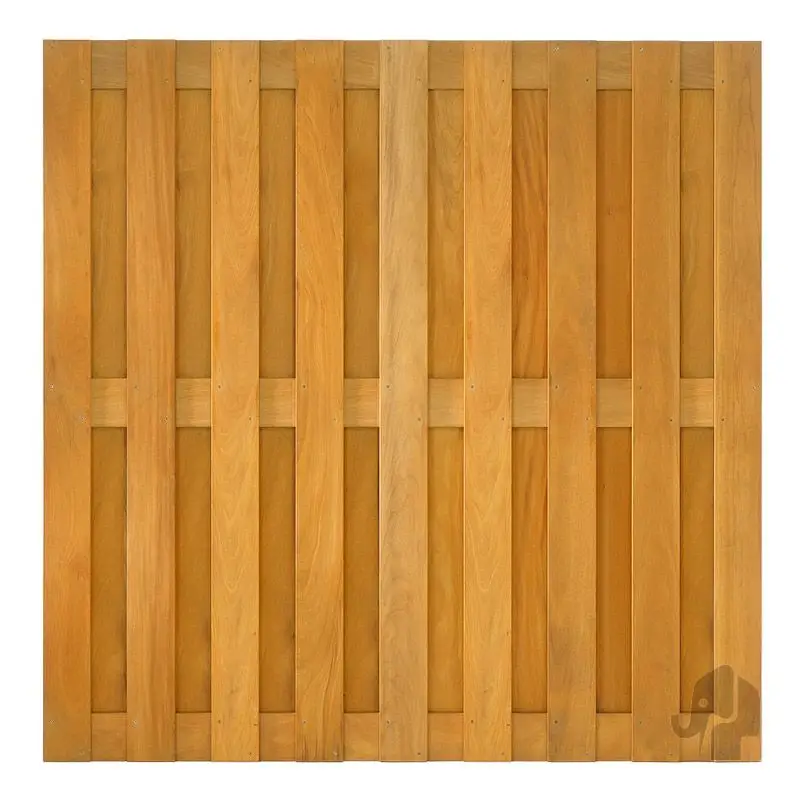 Lage Prijs Schutting hardhout almendrillo geolied recht 17L rvs (180 x 180 cm) schermdikte 3,9 cm