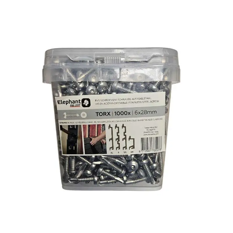 Lage Kosten RVS schroef torx-plat 6 x 28 mm (1000 stuks)