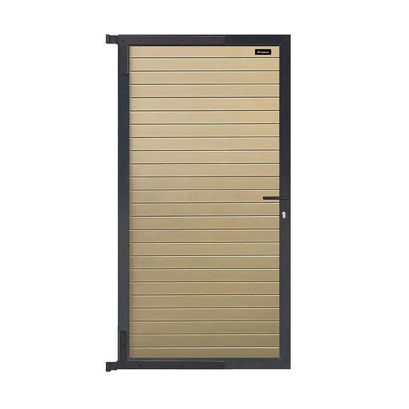 Tuindeur dark line aluminium Rhombus zandkleur (90x180cm) incl. beslag Direct Verzonden
