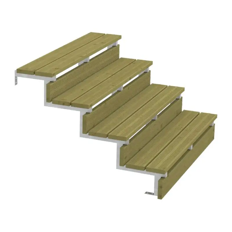 Tuintrap staal - 4 treden - inclusief treden 120 cm Lage Kosten