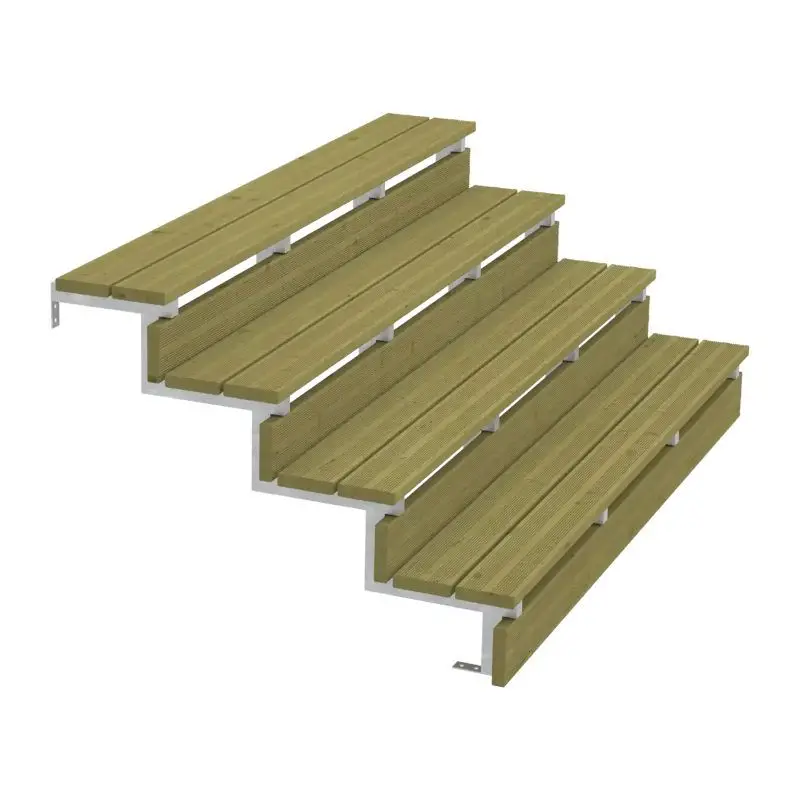 Direct Beschikbaar Tuintrap staal - 4 treden - inclusief treden 180 cm