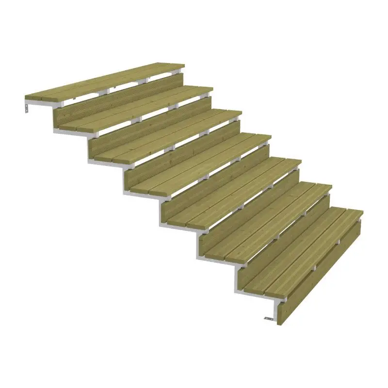 Koop Online Tuintrap staal - 7 treden - inclusief treden 180 cm