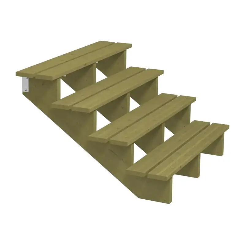 Tuintrap hout - 4 treden - inclusief treden - 101 x 71 x 120 cm Aanbieding