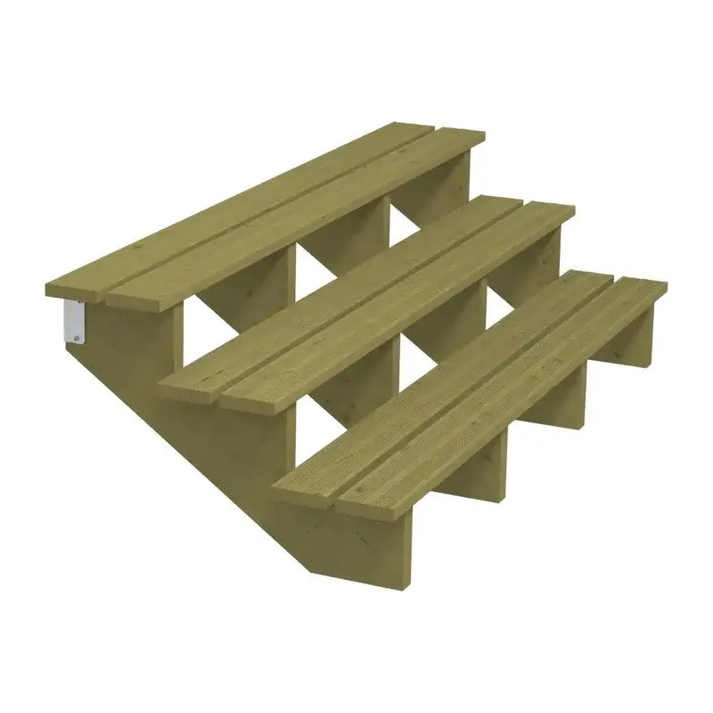 Tuintrap hout - 3 treden - inclusief treden - 76 x 54 x 180 cm Hete Deal