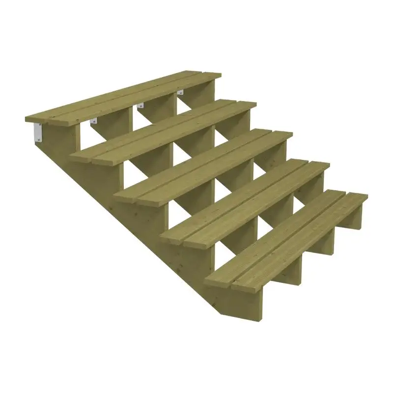 Tuintrap hout - 5 treden - inclusief treden - 126 x 88 x 180 cm Bestel Nu