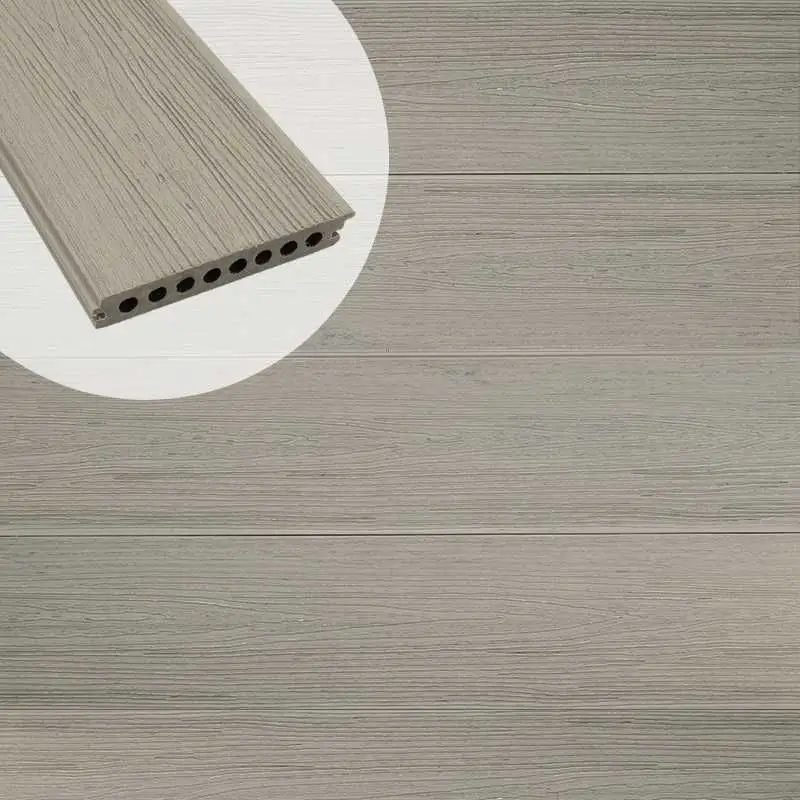 Exclusieve Aanbieding Vlonderplank composiet semi massief co-extrusie naadloos 2,1 x 14 cm Dark Grey