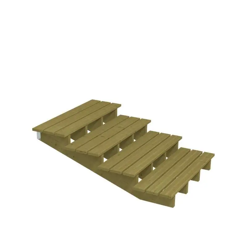 Seizoensaanbieding Tuintrap hout lui - 4 treden - inclusief treden - 157 x 55 x 120 cm