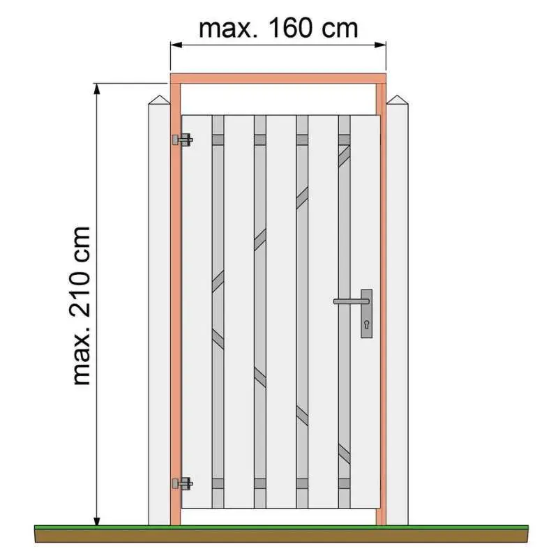 Tuindeurkozijn Douglas met aanslaglat - onbehandeld - max 160 cm - geschaafd Beperkte Voorraad