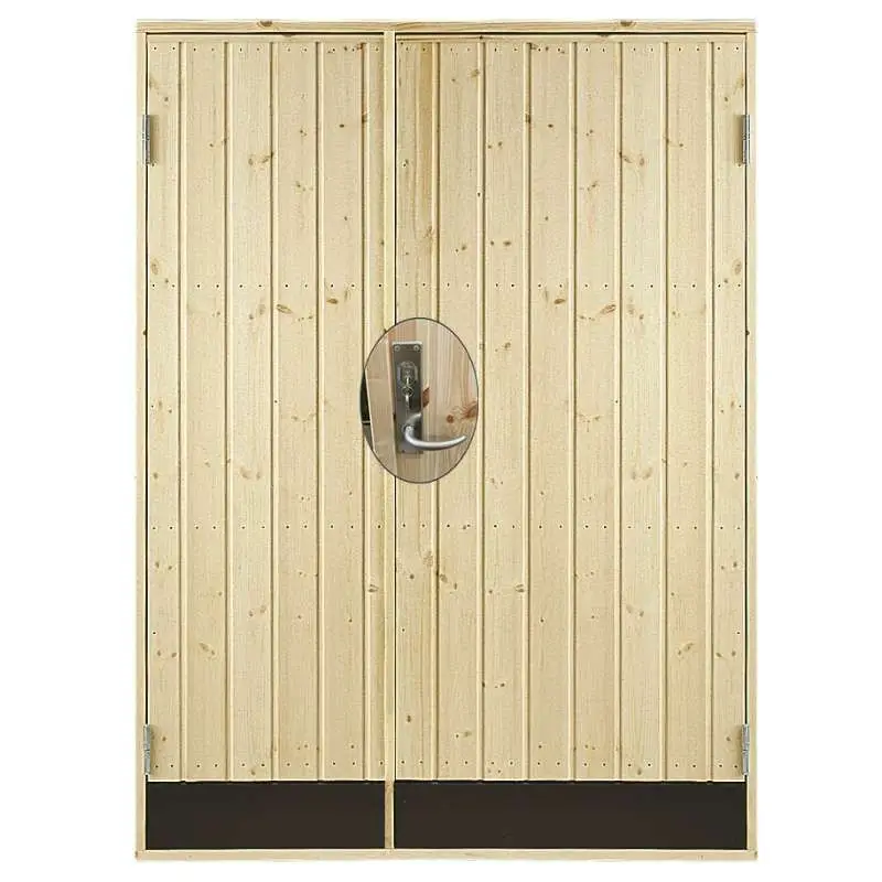 Dubbele dichte deur incl. kozijn en beslag - Rechtsdraaiend - Onbehandeld - 127,8 x 187,8 cm Veilige Betaling