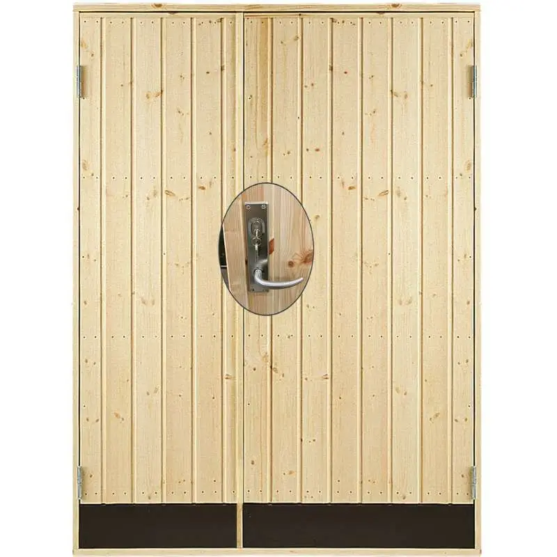 Koop Online Dubbele dichte deur incl. kozijn en beslag - Rechtsdraaiend - Onbehandeld - 127,8 x 197,8 cm