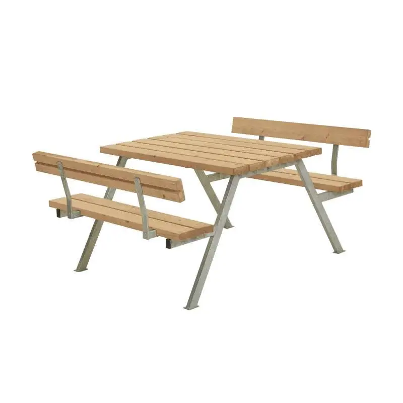 Bestseller Picknicktafel thermowood - Alpha - 2 rugleuningen -185 x 118 x 76 cm