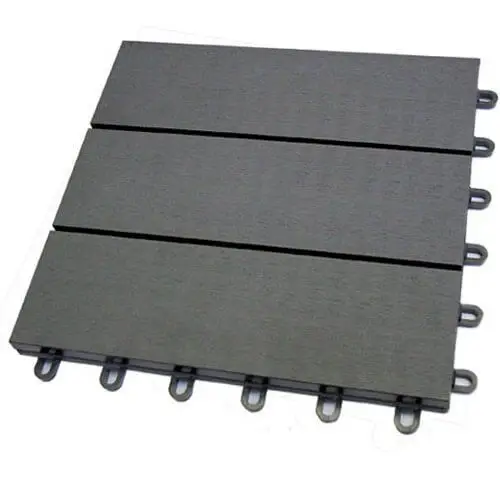 Terrastegel composiet 30 x 30 cm antraciet FSC (24 mm) clicksysteem (set van 4 stuks) Beperkte Voorraad
