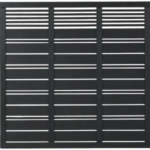 Schutting vuren - Silence louvre recht zwart (176 x 170 cm) Actieprijs
