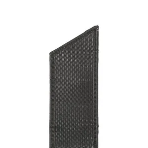 Schutting wicker - Trend schuin zwart - 55 x 140/110 cm Voordeelprijs