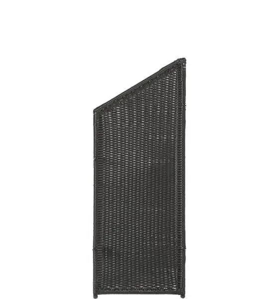Schutting wicker - Trend schuin zwart - 55 x 140/110 cm Voordeelprijs