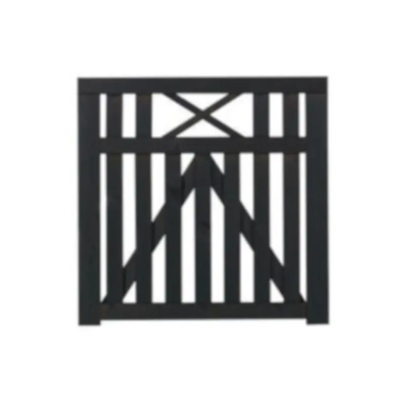 Tuinpoort vuren - Vinesse rechte poorten zwart (100 x 98 cm) Rechtstreeks Van De Fabrikant