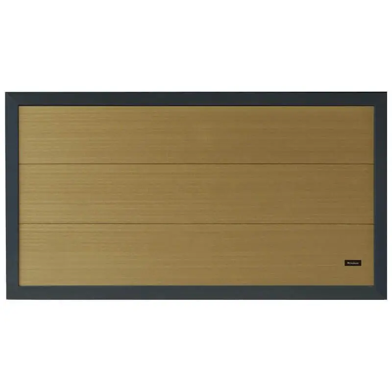 Gereduceerde Prijs Schutting composiet laag Forte teakkleur met antraciet aluminium kader (180 x 93 cm)