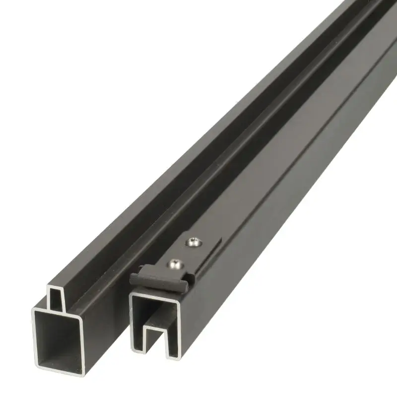 Superprijs Onder- en bovenregel aluminium - Mix & Match antraciet - 2 x 2,5 x 180 cm