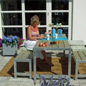 Planken tuinset vuren geimpregneerd - Plankesaet 77 x 186 x 72 cm Superprijs