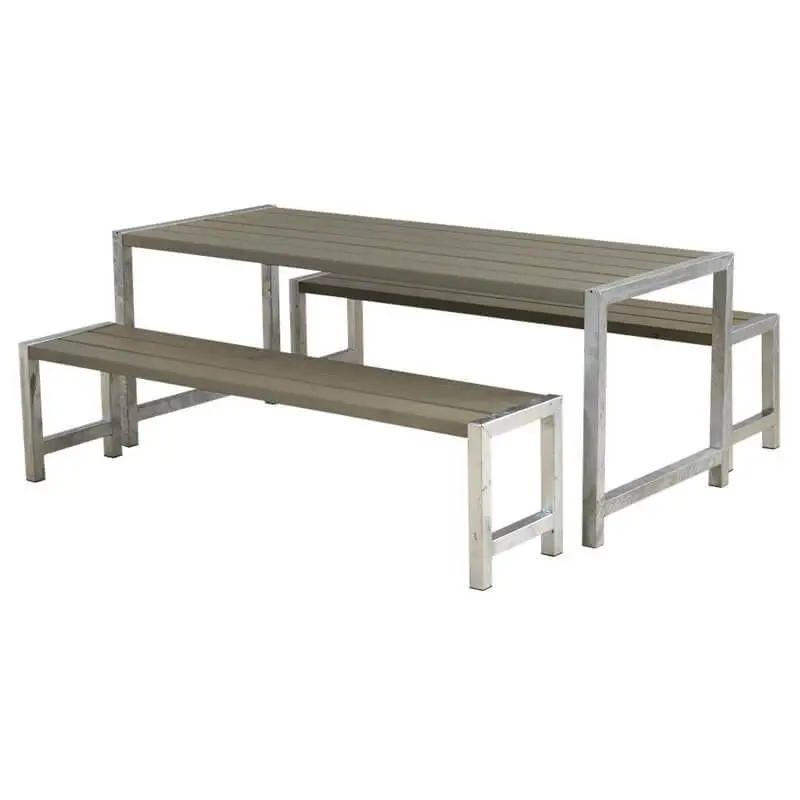 Beperkt Aanbod Planken tuinset vuren geimpregneerd - Plankesaet grijsbruin 77 x 186 x 72 cm