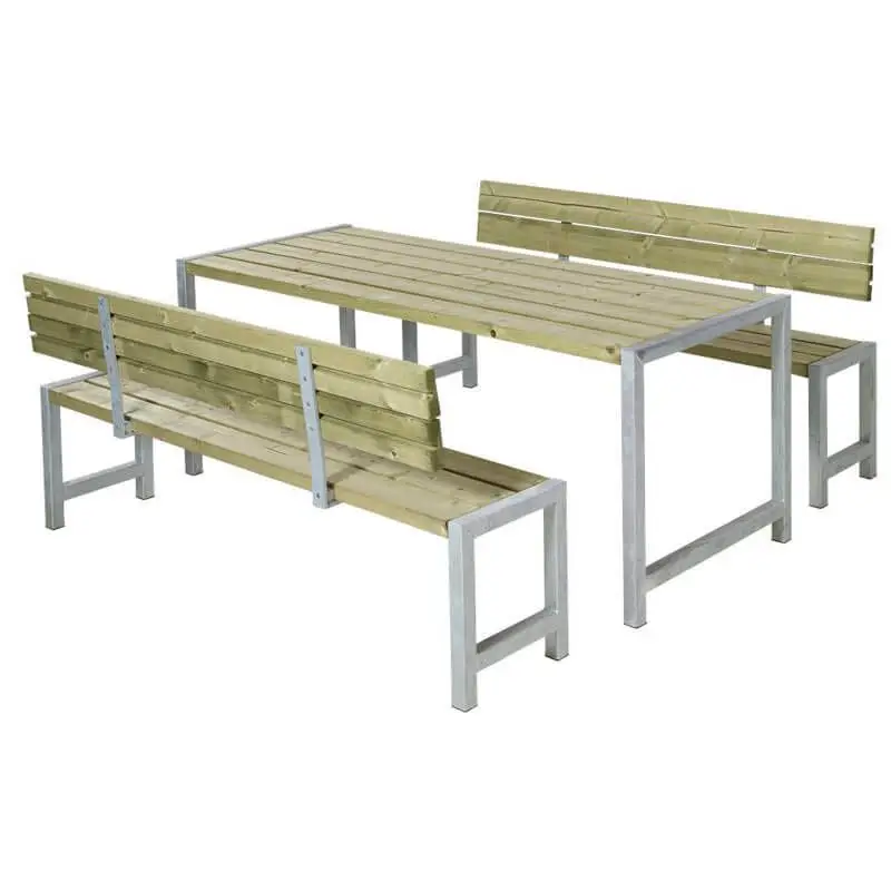 Planken tuinset vuren geimpregneerd - Plankesaet rugleuningen 77 x 186 x 72 cm Koopje