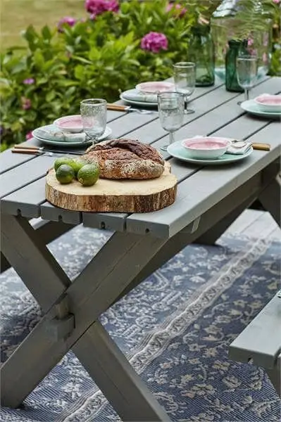 Lage Kosten Tafel vuren geimpregneerd - Nostalgi grijsbruin 76 x 177 x 72 cm