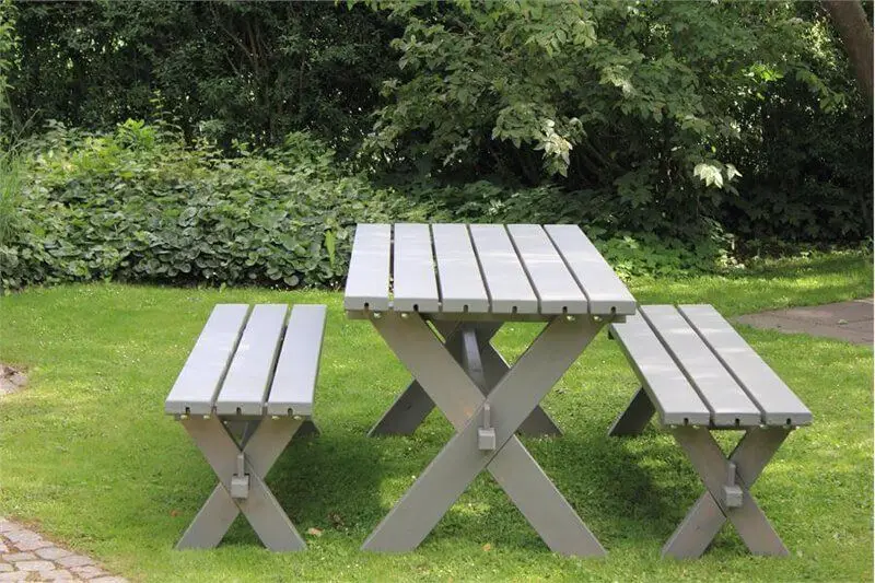 Picknicktafel vuren geimpregneerd - Nostalgi - grijsbruin - 76 x 177 x 72 cm Merkproduct
