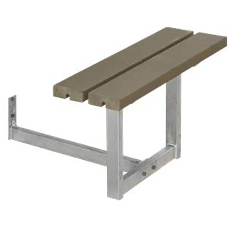 Premium Aanbouwbank vuren geimpregneerd - Basic een zitplek grijsbruin 41 x 77 x 45 cm