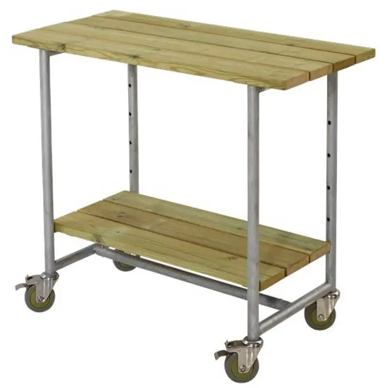 Goedkoop Bijzettafel vuren geimpregneerd - Urban met plank 50 x 100 x 90 cm
