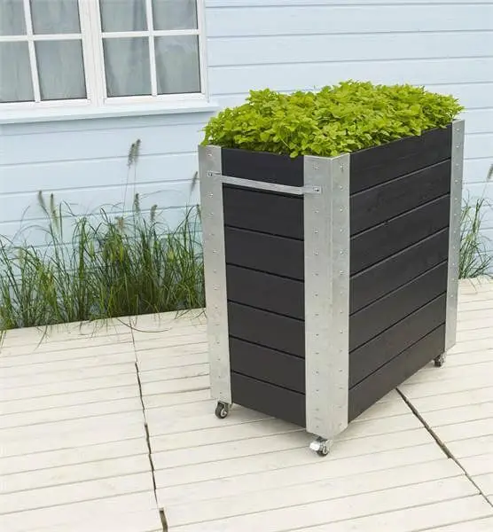 Plantenbak vuren geimpregneerd - Cubic zwart 87 x 50 x 95 cm Populair