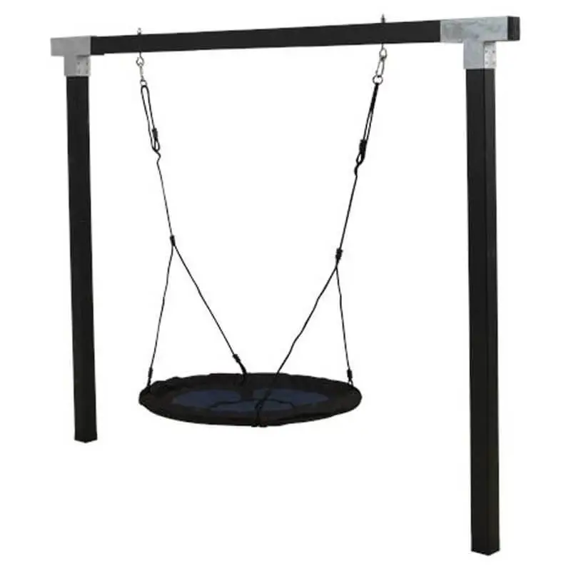 Must-Have Schommelframe vuren geimpregneerd - Cubic zwart met nestschommel