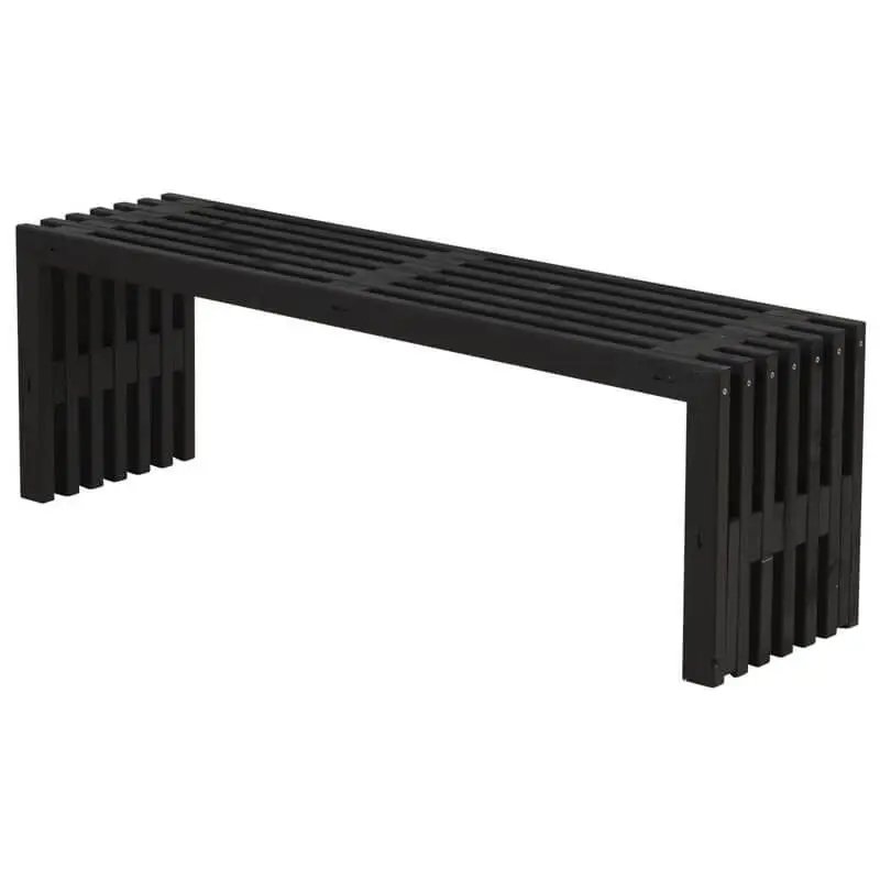 Speciale Aanbieding Tuinbank Rustik - Dennenhout zwart gebeitst - 138 x 36 x 45 cm