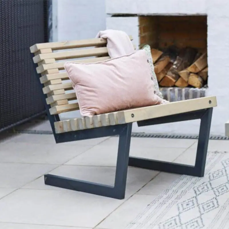 Tuinstoel Siesta - Dennenhout grijs gebeitst - 80 cm breed Favoriet