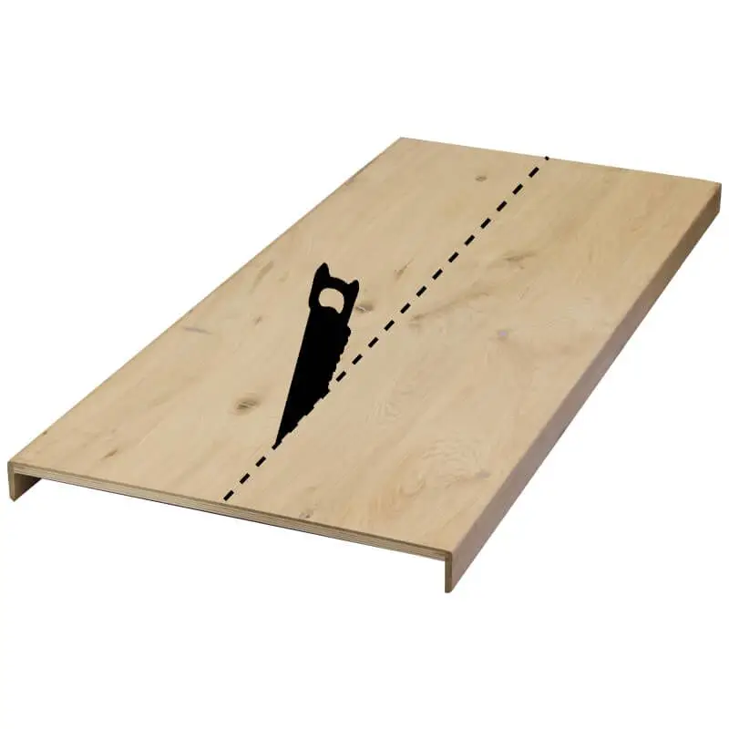Goedkoop Overzettreden met neus (2 stuks) - Eikenhout 3 mm toplaag Rustiek - 100 x 60 cm