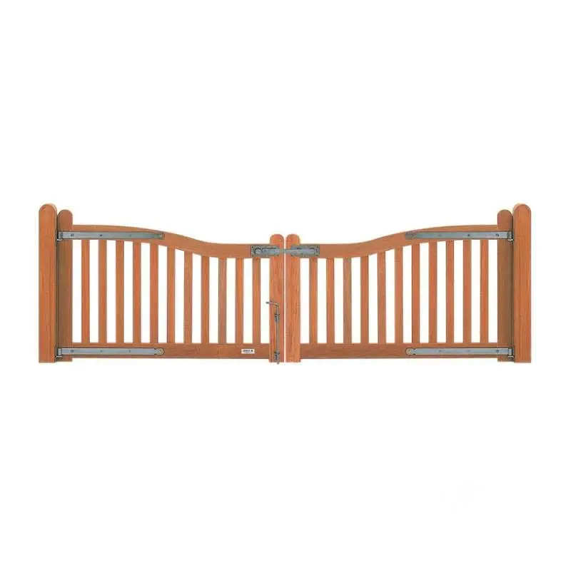 Dubbele poort hardhout bankirai Belvedere incl. beslag (300 x 85/100 cm) Tijdelijk Beschikbaar