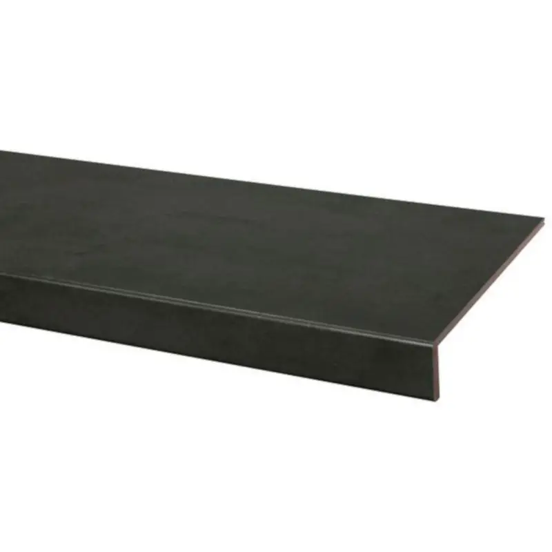 Goedkoop Overzettrede met neus - Laminaat - Betonlook Antraciet - 130 x 38 cm