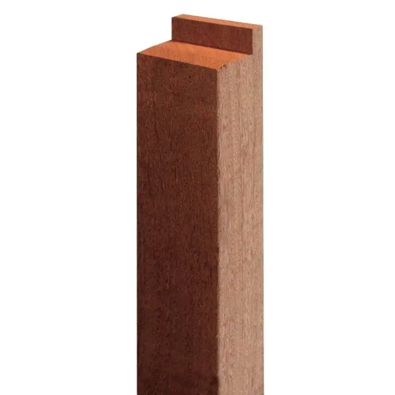 Rechtstreeks Van De Fabrikant Steunpiket dubbel hardhout Bankirai geschikt voor belmonte poort (7 x 9,5 x 40 cm)