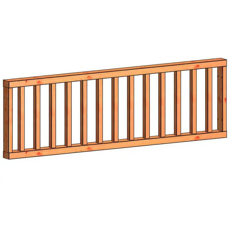 Beste Prijs Verandahek spijlen H 700 x 2230 mm onbehandeld