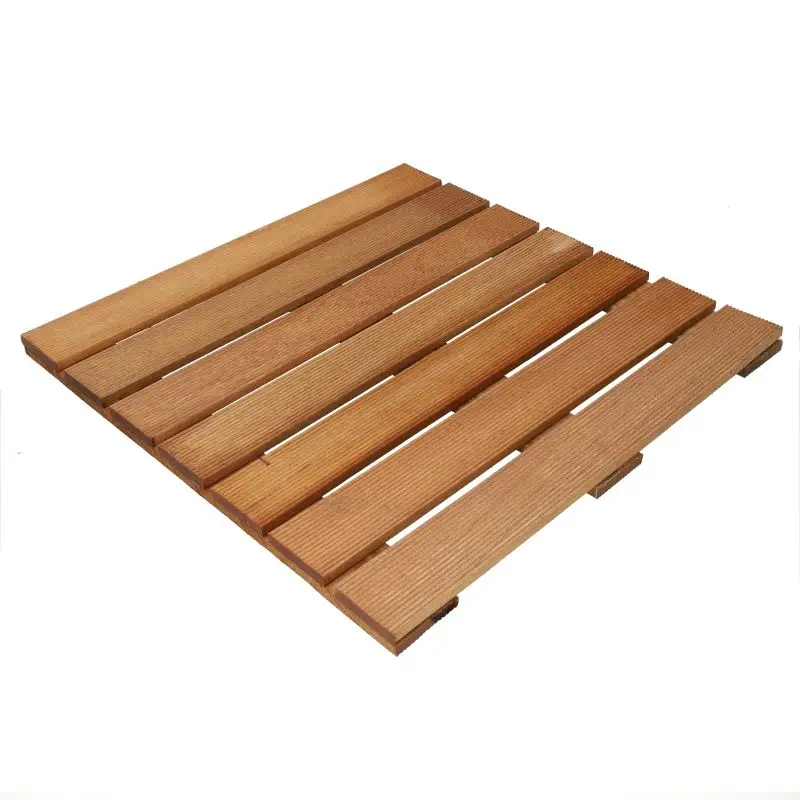 Terrastegel hardhout Bankirai 50 x 50 cm (24 mm) ribbel Voordeelprijs
