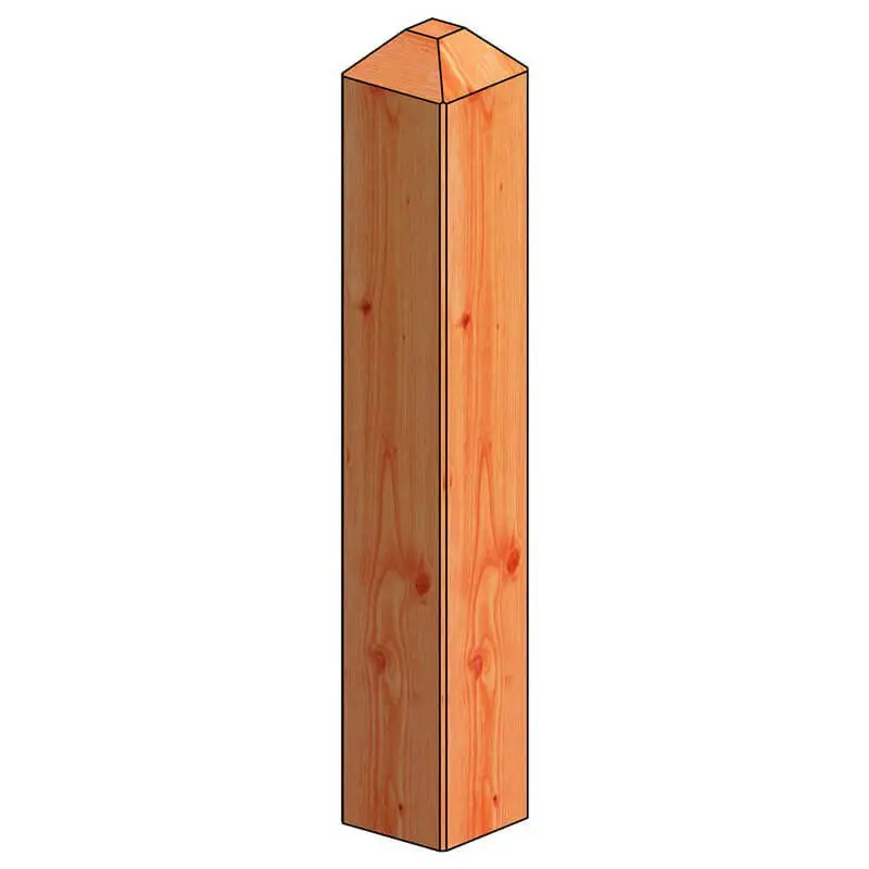 Tussenstaander veranda hekwerk 14,5 x 14,5 cm (90 cm) geschaafd Express Levering