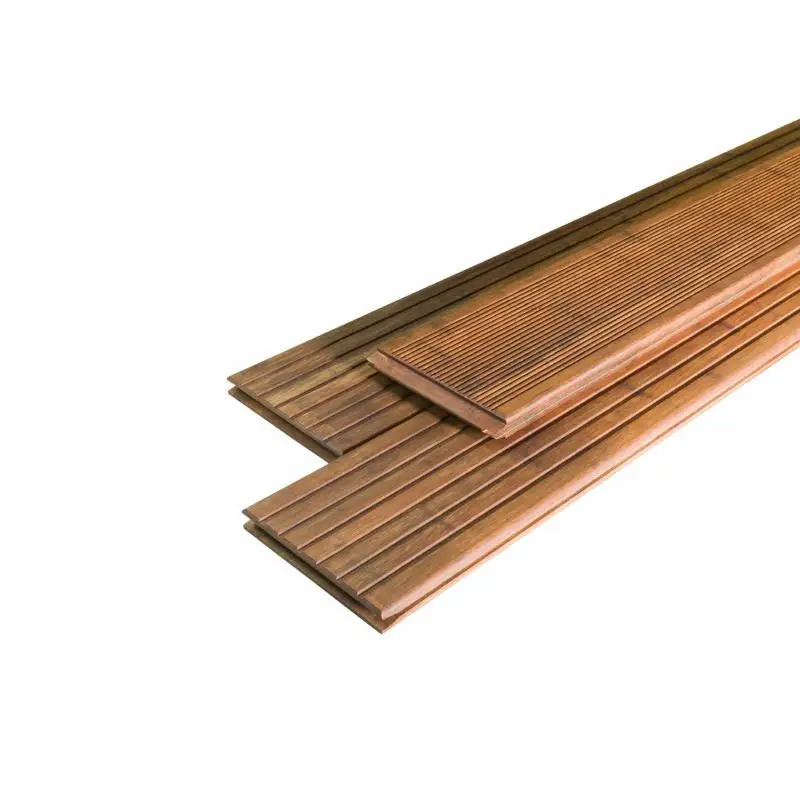Op = Op Vlonderplank bamboe Primus geolied coffee 2,0 x 14 cm (2,20 mtr) groef/fijne ribbel