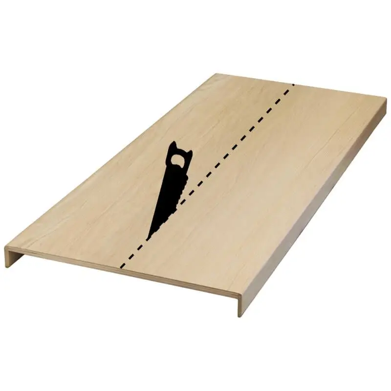 Flitsaanbieding Overzettreden met neus (2 stuks) - Eikenhout 3 mm toplaag Natuur - 140 x 60 cm