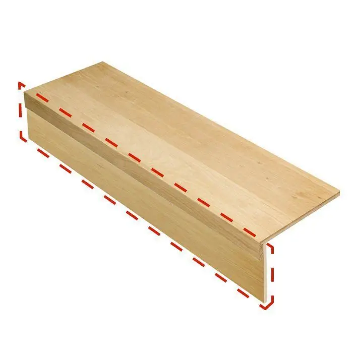 Stootbord - Fineer Eiken - 100 x 16,5 cm Populair