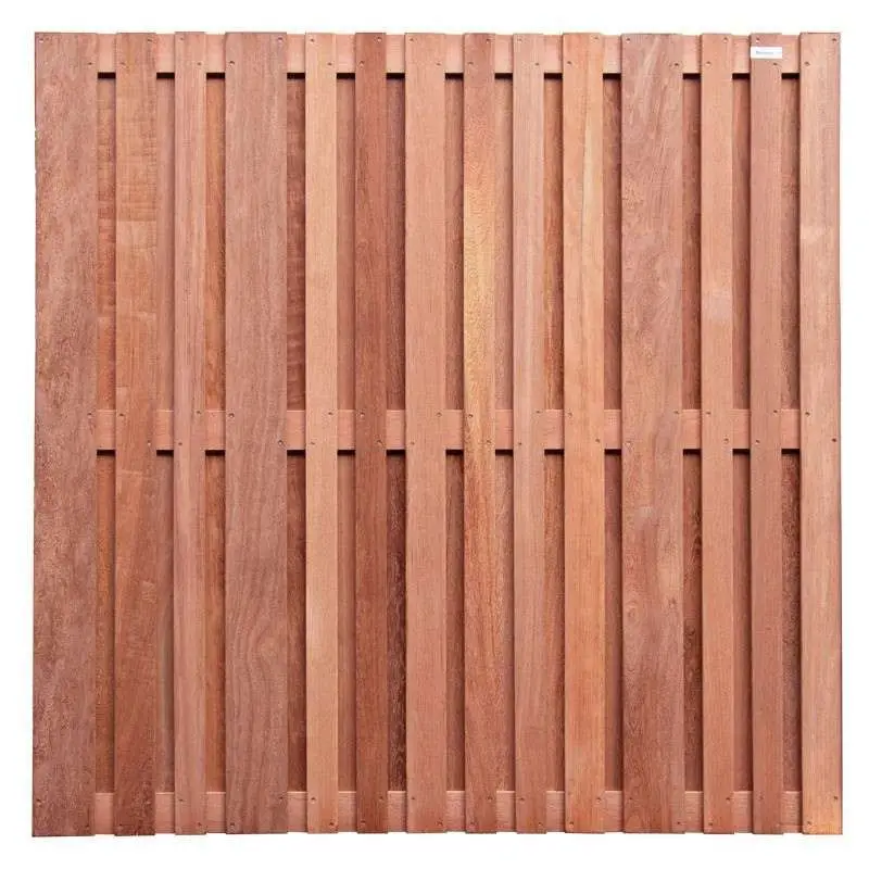 Superprijs Schutting hardhout cedrinho recht 28L - Stripes (180 x 180 cm) schermdikte 4,5 cm