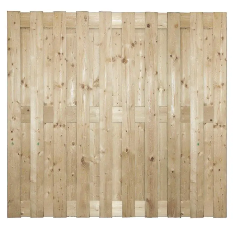 Gratis Retour Schutting grenen recht 3-liggers 19L rvs groen geimpregneerd rvs (180 x 180 cm) dikte 4,5 cm