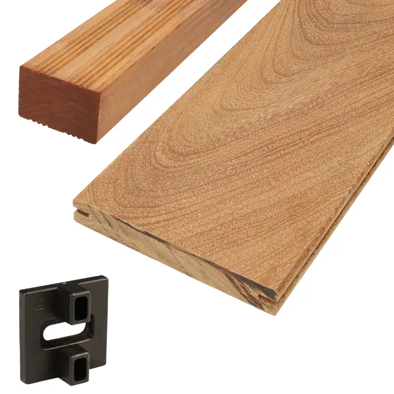 Populair Vlonderplank totaalpakket Cumaru 2,1 x 14,5 cm (3,65 mtr) geschaafd voor Deckwise clips