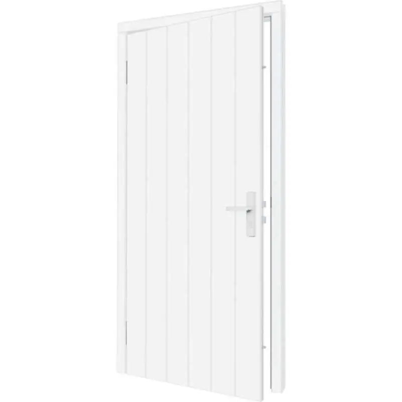 Enkele plaatdeur met kozijn - linksdraaiend - wit - 930 x 2115 mm incl. beslag Aanbieding