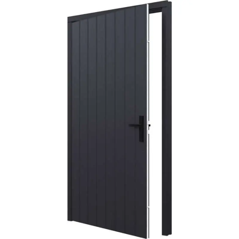 Weekendaanbieding Enkele plaatdeur XL met kozijn - linksdraaiend - zwart - 1200 x 2115 mm incl. beslag